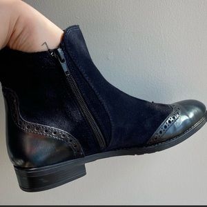 Atelier Brogue Leather Suede Chelsea Boot 8.5